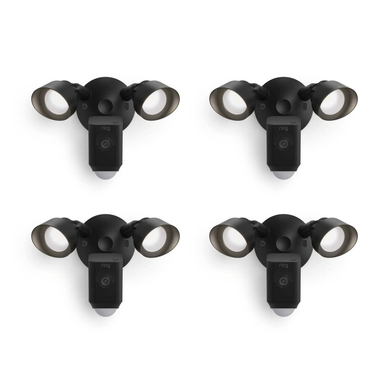 4-Pack Floodlight Cam Wired Plus