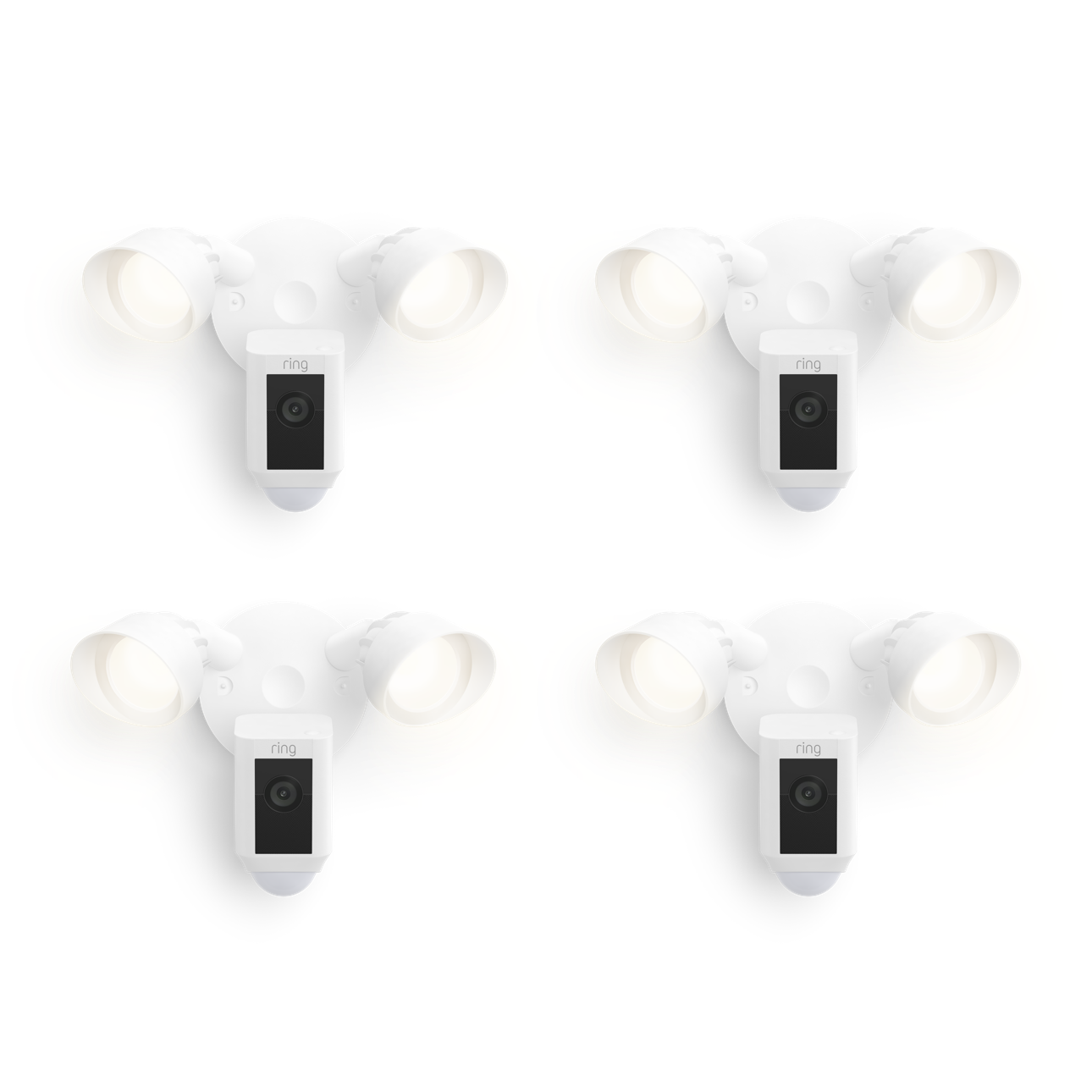 4-Pack Floodlight Cam Wired Plus