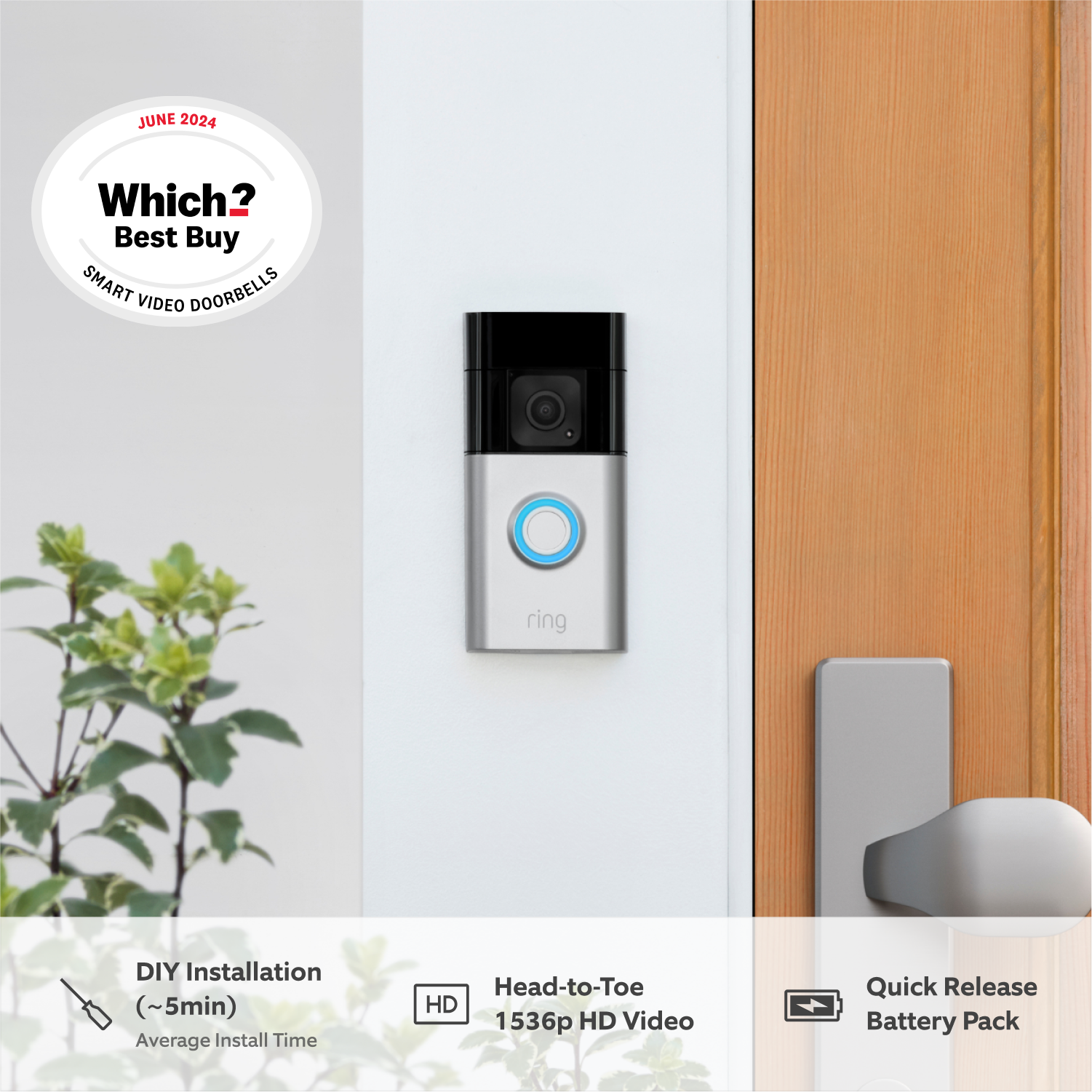 Battery Video Doorbell Plus + Chime Pro