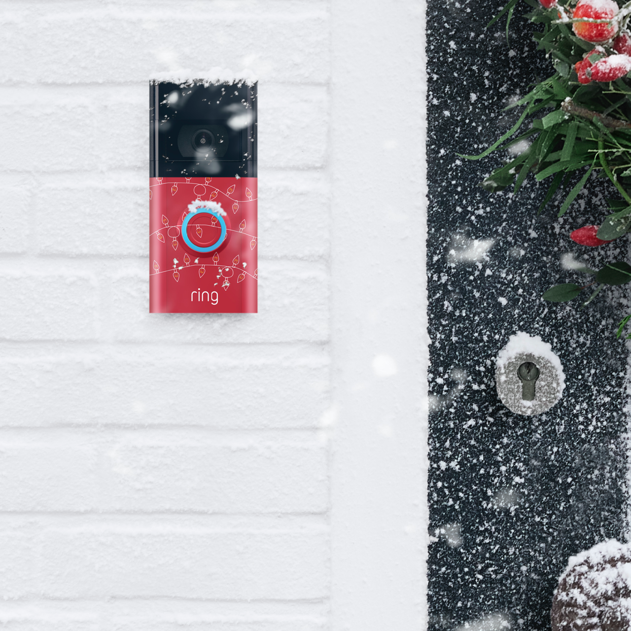 Holiday Interchangeable Faceplate (Video Doorbell 3, Video Doorbell 3 Plus, Video Doorbell 4, Battery Video Doorbell Plus, Battery Video Doorbell Pro)