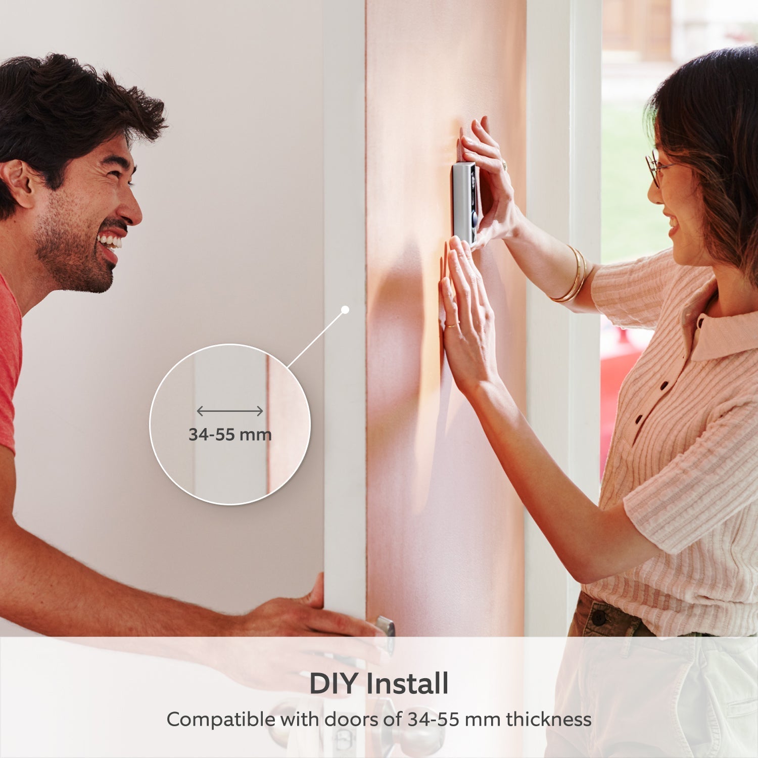 Ring Peephole Camera (34-55mm) + Chime (Door View Cam + Chime (2nd Gen))