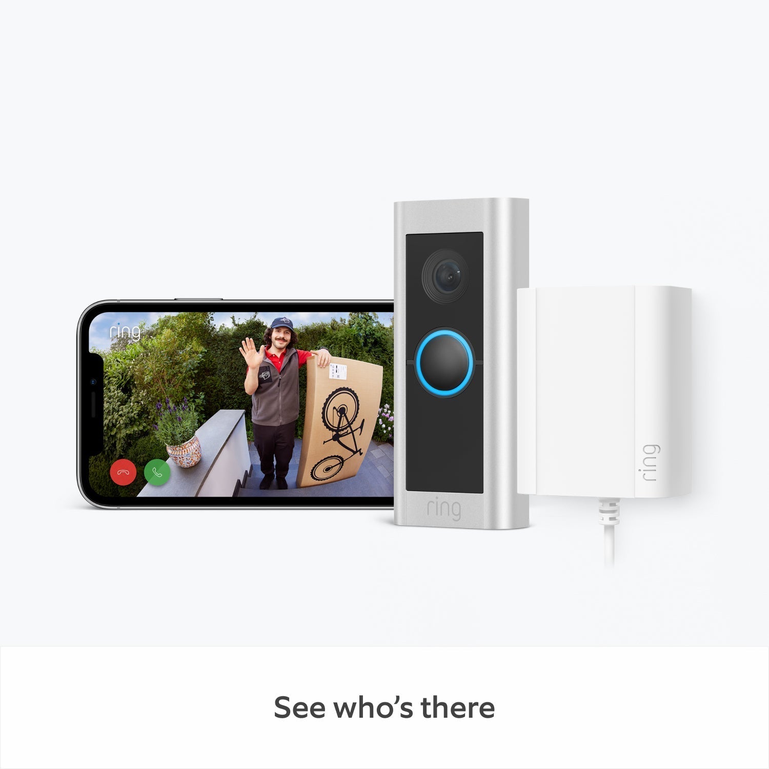 Wired Video Doorbell Pro Plug-in with Chime (Formerly Video Doorbell Pro 2 with Plug-in Adapter + Chime)