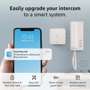 Ring Peephole Camera (54-75mm) + Ring Intercom (Door View Cam + Ring Intercom)
