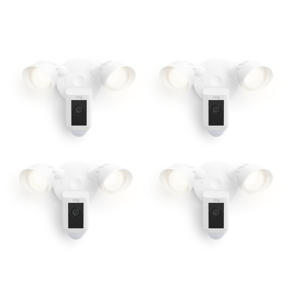 4-Pack Floodlight Cam Wired Plus