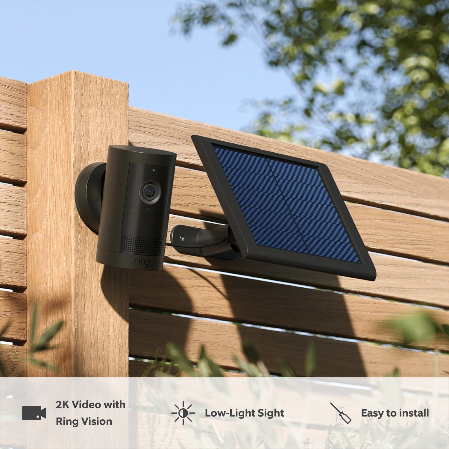 Outdoor Camera Plus - Solar (Featuring 2K Video with Ring Vision)
