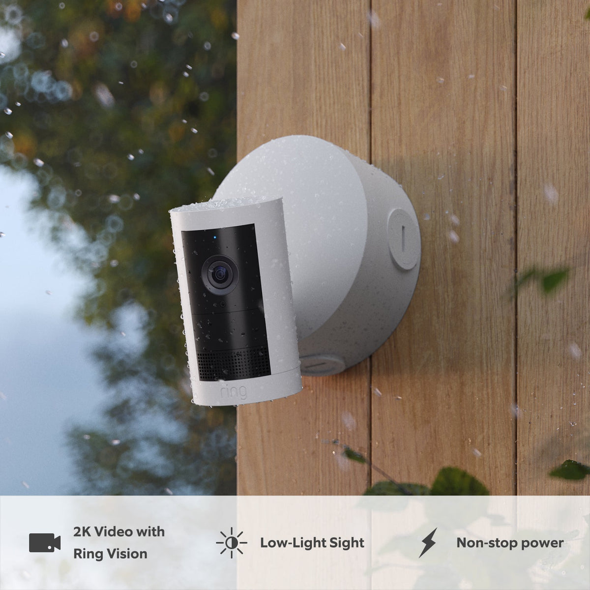 Outdoor Camera Plus with PoE Adapter (Featuring 2K Video with Ring Vision)