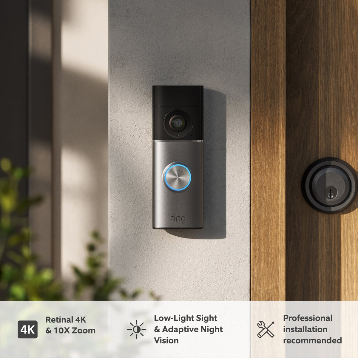 Wired Video Doorbell Pro (newest gen) (Featuring Retinal 4K)