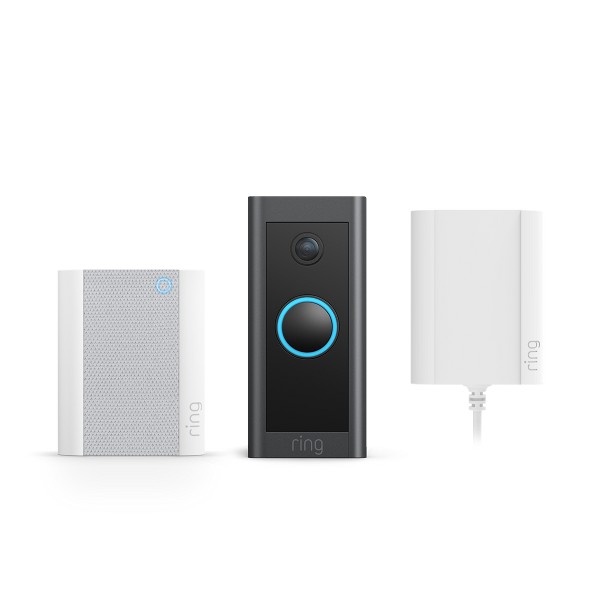 Video Doorbell Wired with Plug-In Adapter and Chime