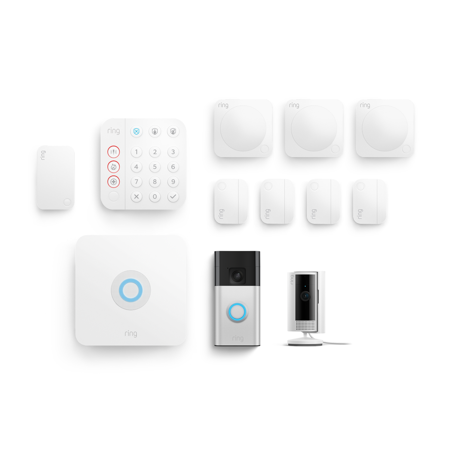 Alarm, Indoor Camera 2nd Gen + Battery Video Doorbell Pack - L