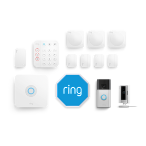 Alarm, Indoor Camera 2nd Gen + Battery Video Doorbell Pack - L (with siren)