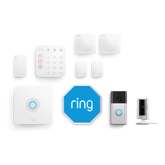Alarm, Indoor Camera 2nd Gen + Battery Video Doorbell Pack - M (with siren)