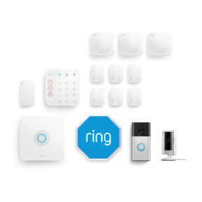 Alarm, Indoor Camera 2nd Gen + Battery Video Doorbell Pack - XL (with siren)