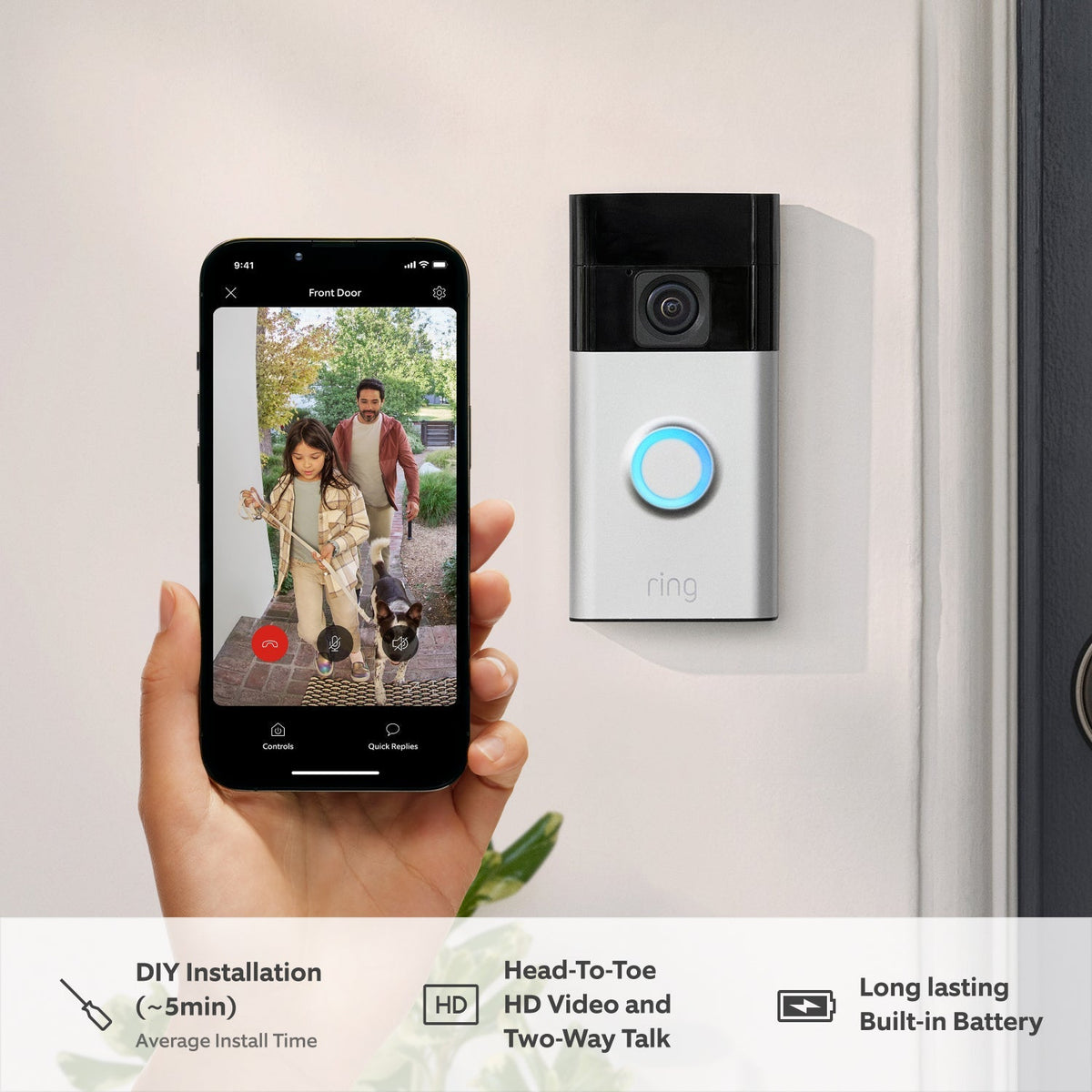 Battery Video Doorbell + Chime (2nd Gen)